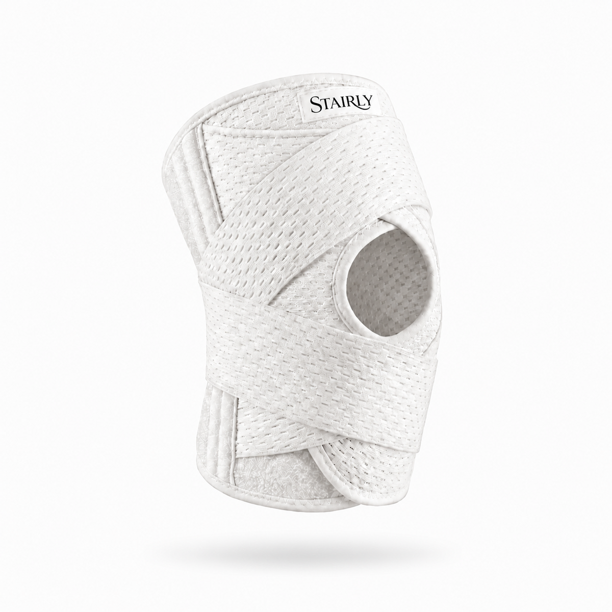 Stairly knee brace with steel side springs for stair support
